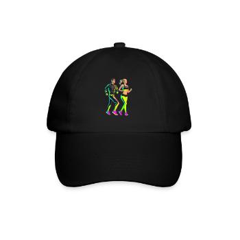 Joggers in the style of the 80s - Baseball Cap - black/black - Front