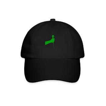 microphone (green) - Baseball Cap - black/black - Front