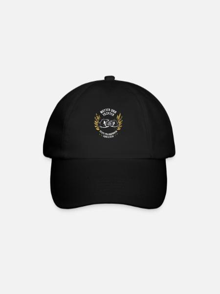 Mutter und Tochter Freundinnen - Baseballkappe - Schwarz/Schwarz