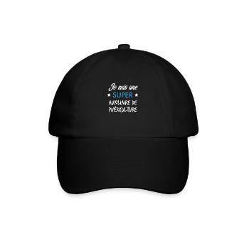 Je suis une super auxiliaire de puériculture - Casquette classique - noir/noir - Devant