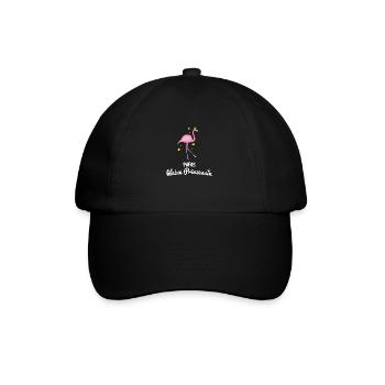 Papas kleine Prinzessin Flamingo Geschenk - Baseballkappe - Schwarz/Schwarz - Vorne