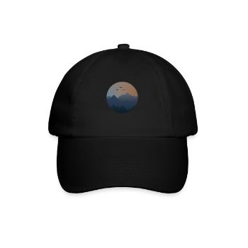 Sunset in the mountains - Baseball Cap - black/black - Front