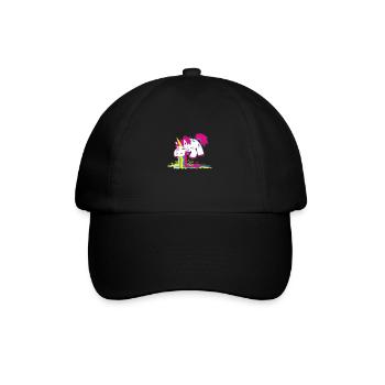 Einhorn - Baseballkappe - Schwarz/Schwarz - Vorne