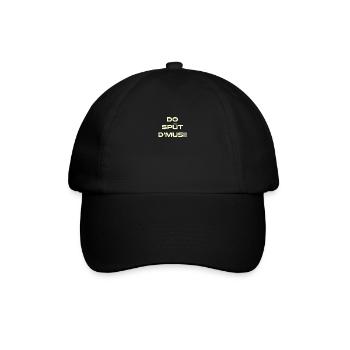 Spruch - Baseballkappe - Schwarz/Schwarz - Vorne