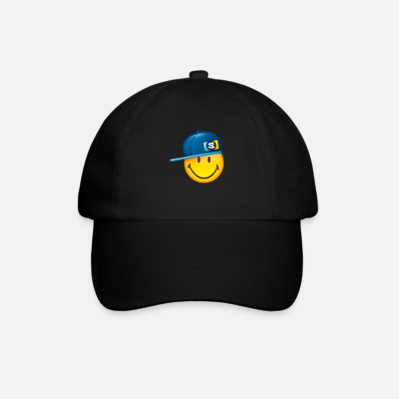 Smiley Cap - Baseballkappe - Schwarz/Schwarz