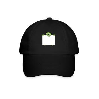 shield monster hold text box write blank fl - Baseball Cap - black/black - Front