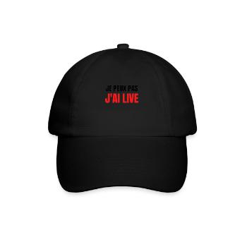 JE PEUX PAS J'AI LIVE - Casquette classique - noir/noir - Devant