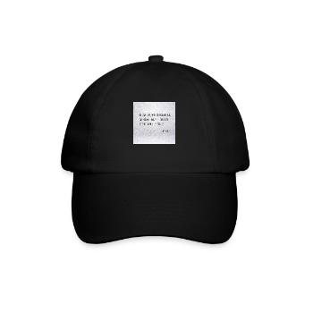 Zitat Traum - Baseballkappe - Schwarz/Schwarz - Vorne