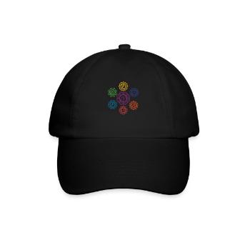 7 Yoga Chakras - Baseball Cap - black/black - Front