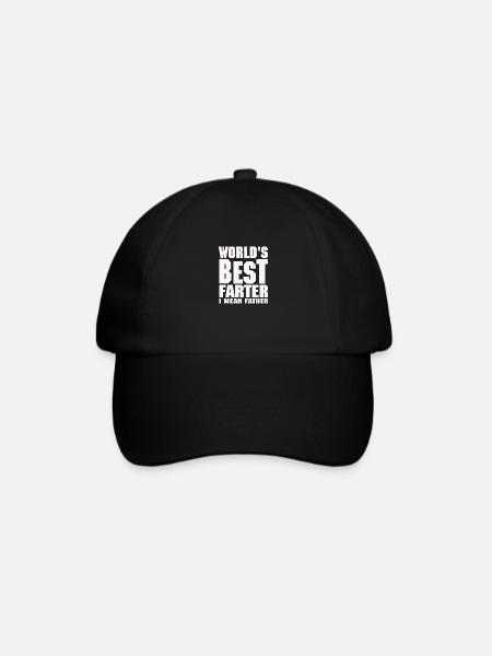 world best farter - Baseball Cap - black/black