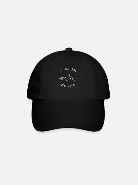 J'peux pas j'ai vélo - Casquette classique - noir/noir