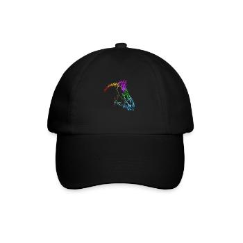 Tête de cheval Cheval Coloré Chevaux - Casquette classique - noir/noir - Devant