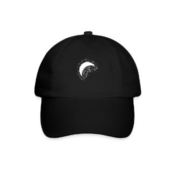 Mond Mit Sternen - Baseballkappe - Schwarz/Schwarz - Vorne