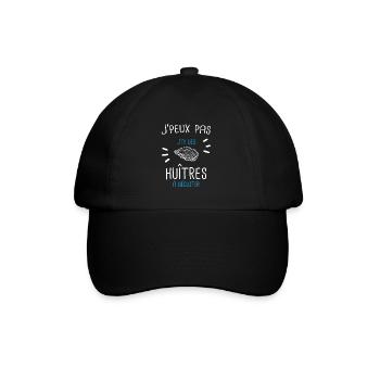 Huîtres à déguster cadeau humour - Casquette classique - noir/noir - Devant