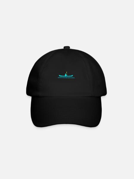 Maori Canoe Polynesian Tribal Tattoo Gift - Baseball Cap - black/black