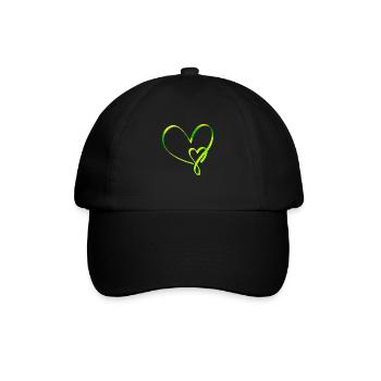 Chemise d’amour coeur Noël Saint-Valentin - Casquette classique - noir/noir - Devant