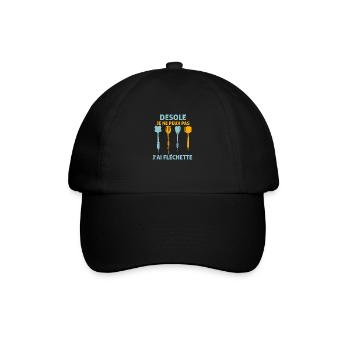 desole je ne peux pas j'ai fléchette humour cadeau - Casquette classique - noir/noir - Devant