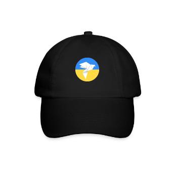 peace for ukraine - origami - Baseball Cap - black/black - Front