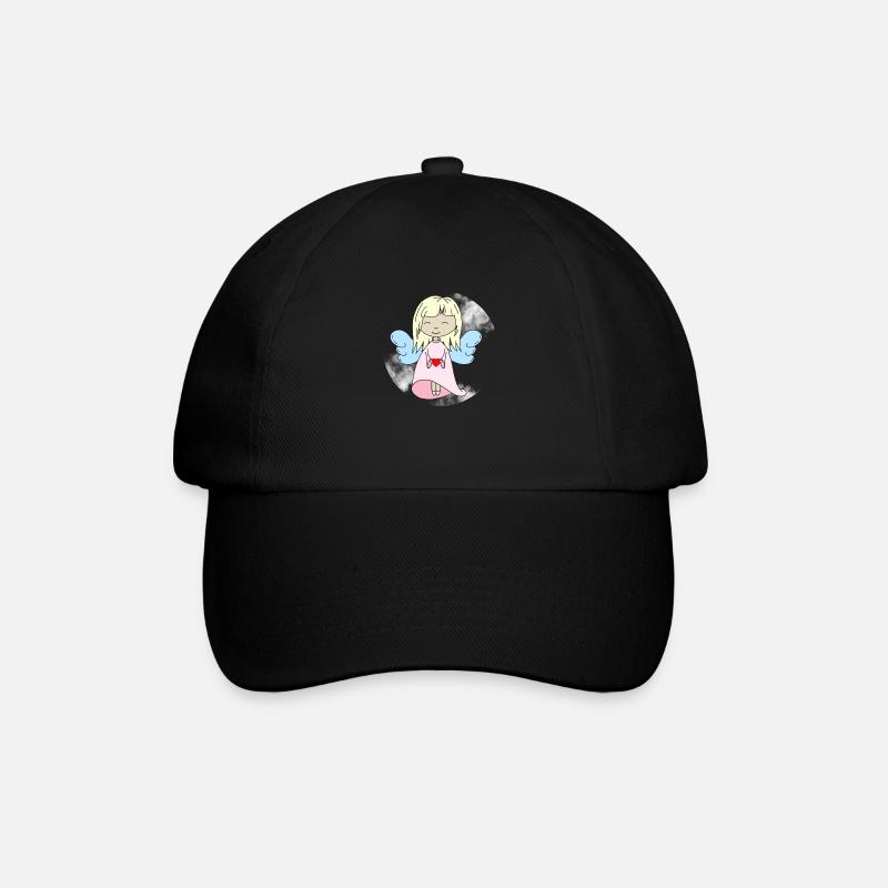 Angel with heart - Baseball Cap - black/black