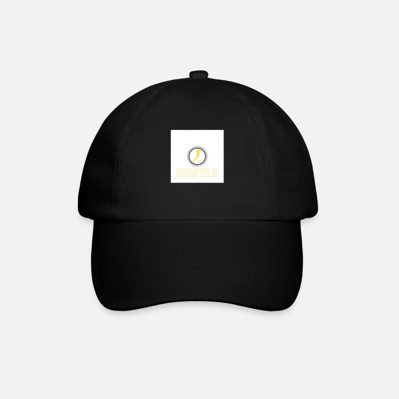 Hustle gelb - Baseballkappe - Schwarz/Schwarz
