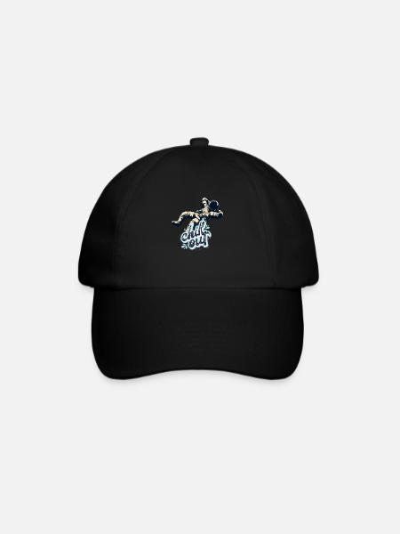 Chilling astronaut - Baseballkappe - Schwarz/Schwarz
