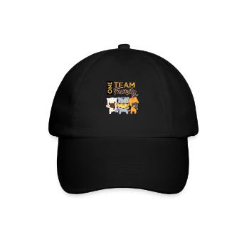 team family cat beard bachelorette party best - Baseball Cap - black/black - Front