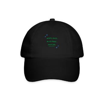 nichts muss, alles kann... mich mal, Sprüche - Baseballkappe - Schwarz/Schwarz - Vorne