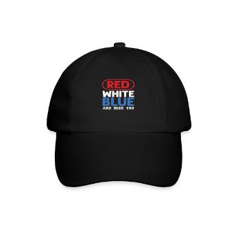 Rouge Blanc Bleu et Bière aussi - Casquette classique - noir/noir - Devant