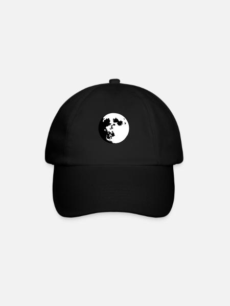 Lune (couleur personnalisable) - Casquette classique - noir/noir
