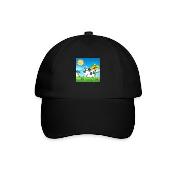 cow - Baseball Cap - black/black - Front