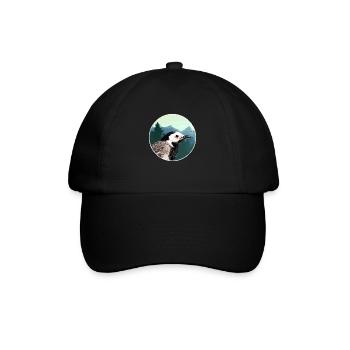 Bachstelze Profil Wald Emblem - Baseballkappe - Schwarz/Schwarz - Vorne
