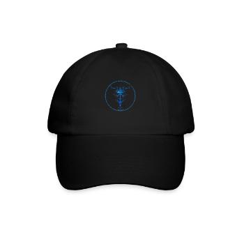 Mystique Collection ~ hellblau ~ n°2 - Baseballkappe - Schwarz/Schwarz - Vorne