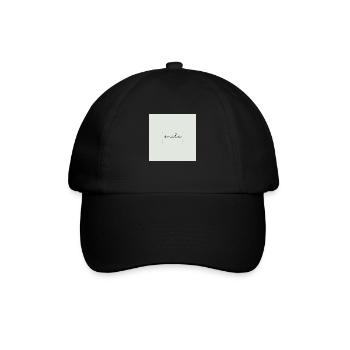 Smile - lächle - Baseballkappe - Schwarz/Schwarz - Vorne