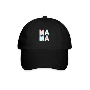MAMA WATERCOLOR BLUE AND ROSE - Baseball Cap - black/black - Front