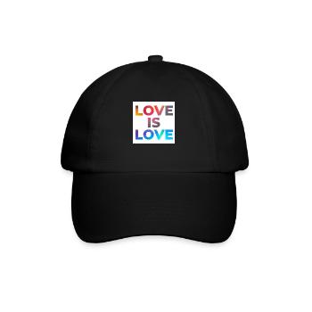 Love is Love - Baseballkappe - Schwarz/Schwarz - Vorne