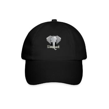 L'éléphant - Casquette classique - noir/noir - Devant