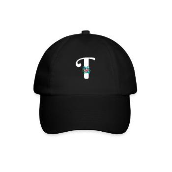 lettre T fleuris - Casquette classique - noir/noir - Devant