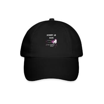 Je suis une magnifique licorne - Casquette classique - noir/noir - Devant
