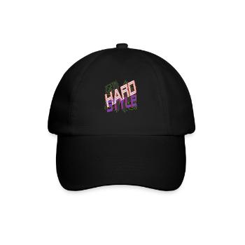 Hardstyle mit Lautsprechern - Baseballkappe - Schwarz/Schwarz - Vorne