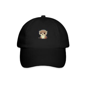 Loutre douce - Casquette classique - noir/noir - Devant
