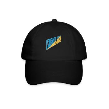 fight like ukrainians quote - Baseball Cap - black/black - Front