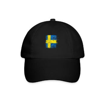 Schweden Schweden Wikinger Norden Skandinavien Mittsommer - Baseballkappe - Schwarz/Schwarz - Vorne
