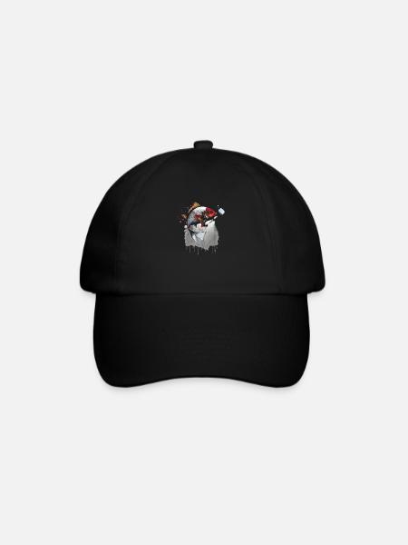 Japanischer Karpfen - Baseballkappe - Schwarz/Schwarz