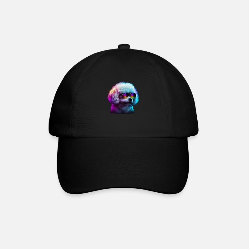 Bichon Frise Chiens Frites Bichon - Casquette classique - noir/noir