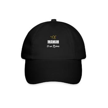 maman d'un prince - Casquette classique - noir/noir - Devant