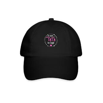 Je suis une tata au top - Casquette classique - noir/noir - Devant