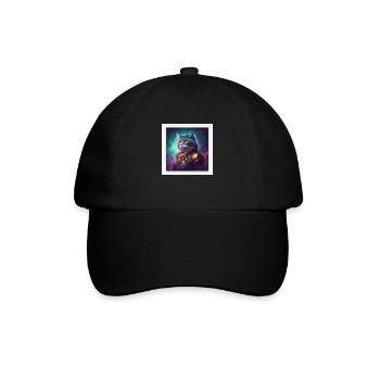 Der Herrscher der Galaxy ist eine Katze - Baseballkappe - Schwarz/Schwarz - Vorne