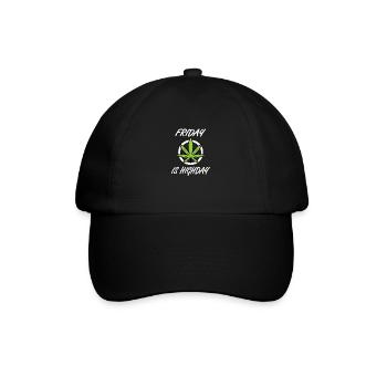 Friday is Highday - Baseballkappe - Schwarz/Schwarz - Vorne