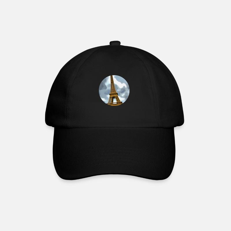 Eiffel tower - Baseball Cap - black/black
