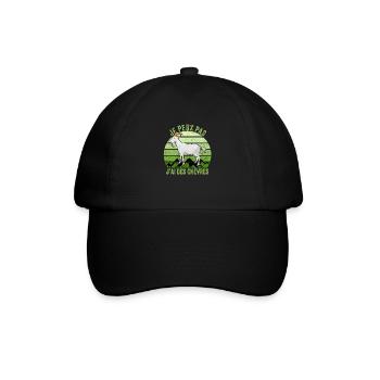 Je peux pas j'ai Des Chèvres Drôles Cadeau Chèvre - Casquette classique - noir/noir - Devant